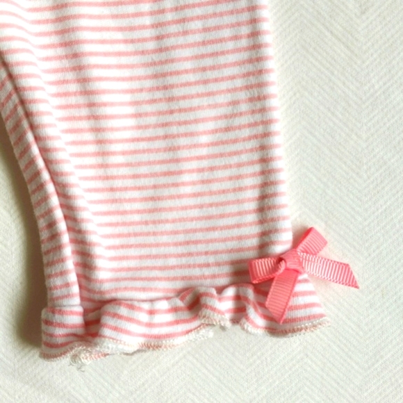 laura ashley baby pink & white striped pants 3 months - Picture 2 of 4